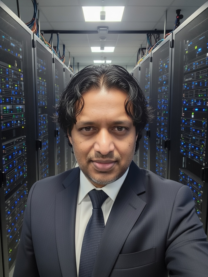 Indraneel Das with parallel computing cluster